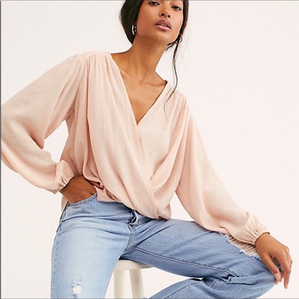 Free People Blouse- Pink- Size XS